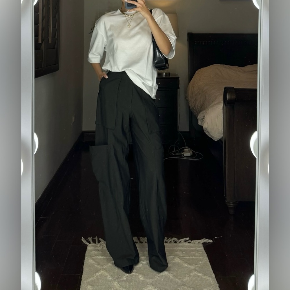 Zara zippered cargo pants ZW collection XS